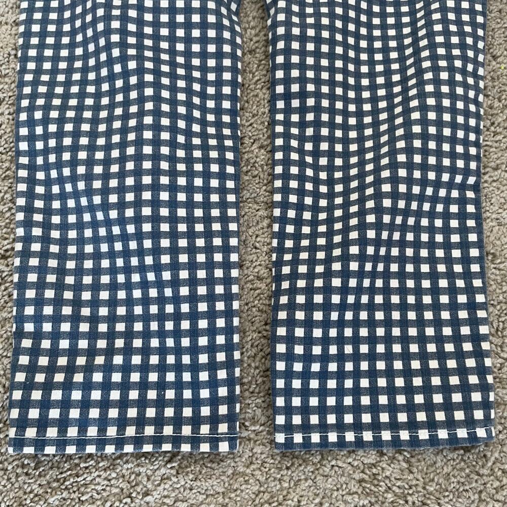 Chicos Girlfriend Slim Leg Ankle Pants Size 1 (8-10)Blue Gingham Perfect Stretch - Picture 16 of 16